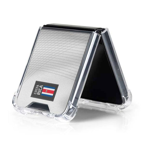 Costa Rica Soccer Flag Galaxy Z Flip5 5G Clear Case